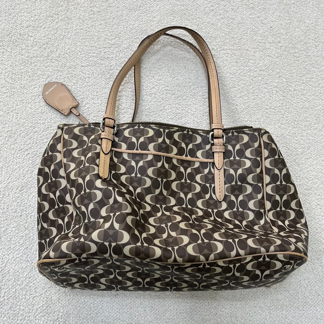 실측확인 코치 페이튼 시그니처 토트백 0409M 상품이미지2