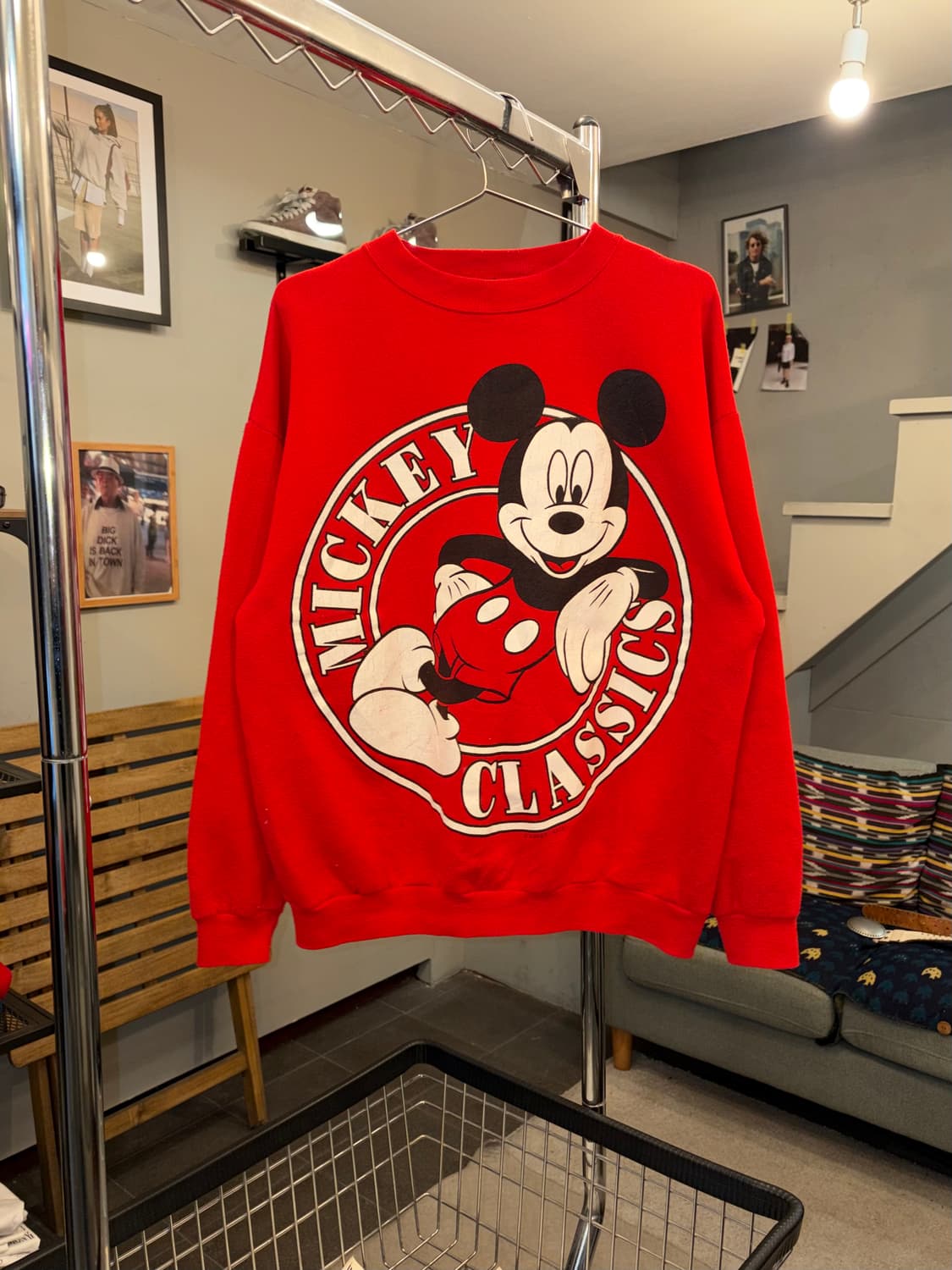 90’s Disney Mickey classic print sweat 상품이미지3