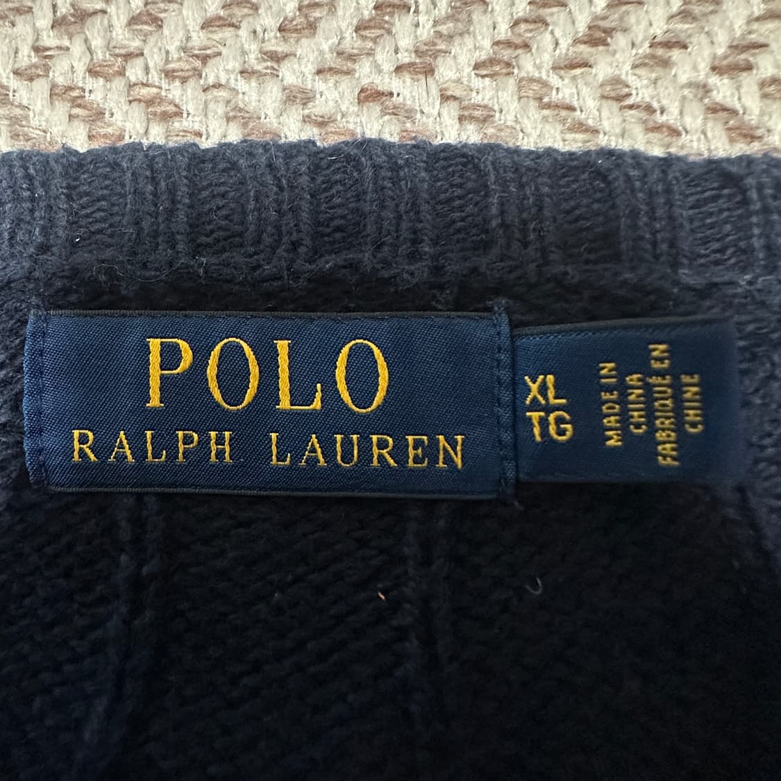 POLO RALPH LAUREN cable knit navy 상품이미지4