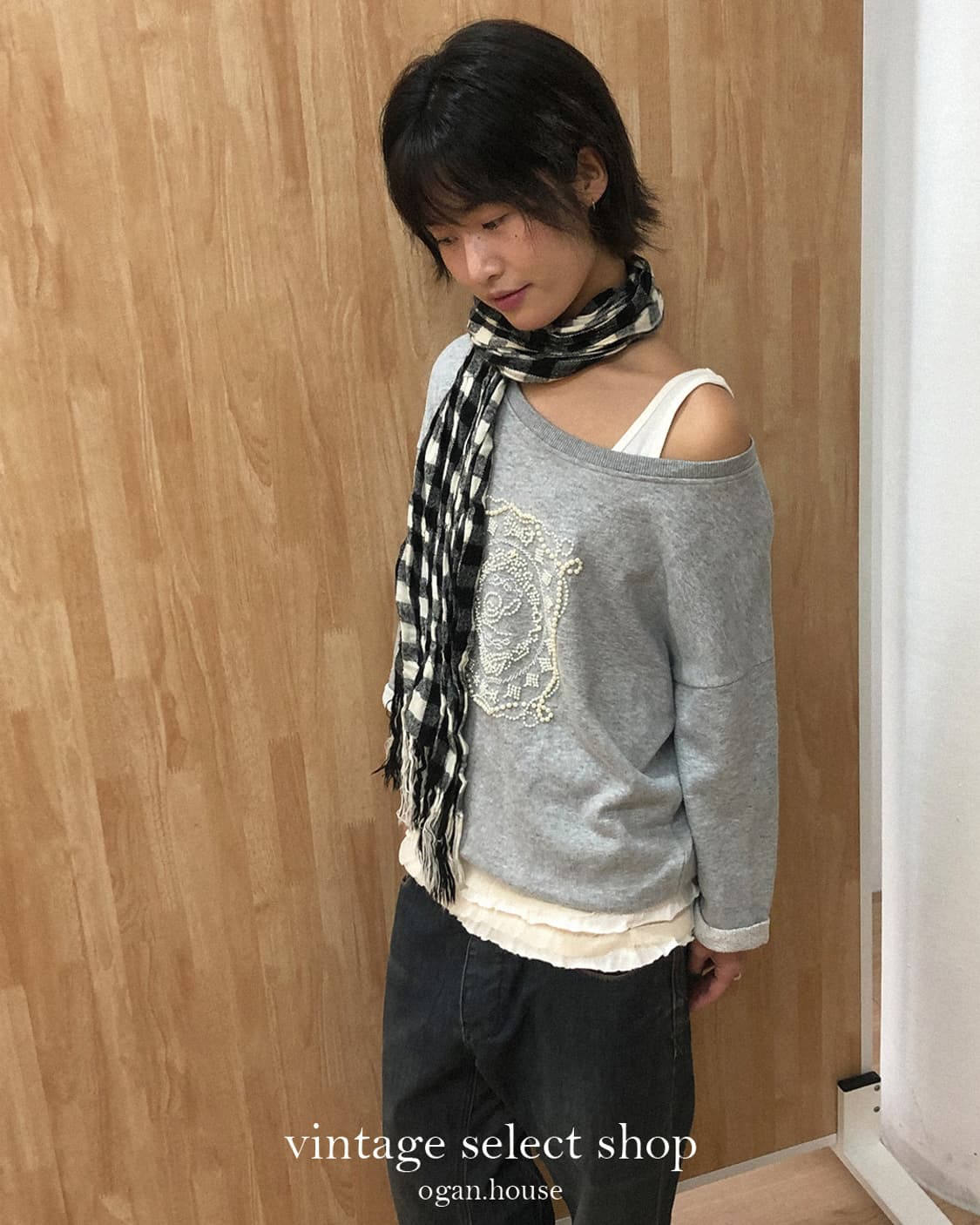 mono check muffler 상품이미지3