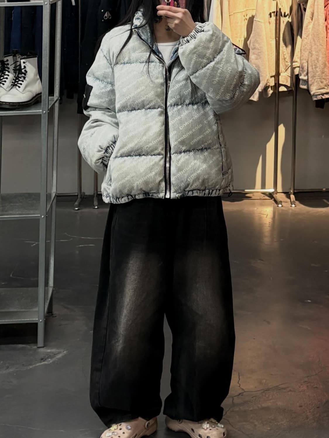 알렉산더왕 트롱프뢰유 데님 푸퍼 숏패딩 A3604 상품이미지1