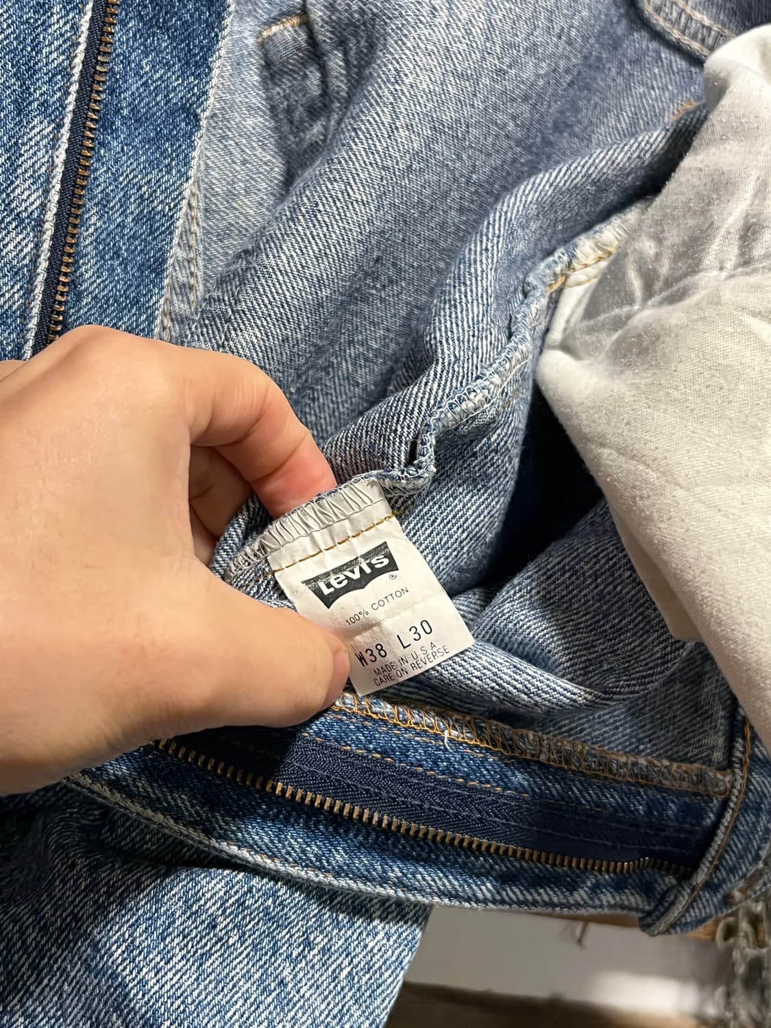 [38]90's 리바이스 USA Made 550 빈티지 워싱 데님 팬츠 상품이미지6