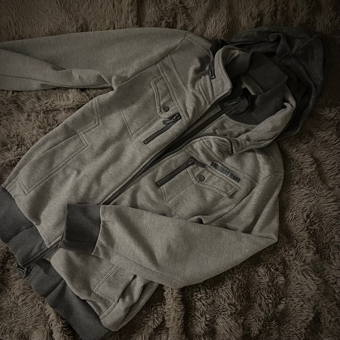 버커루 개대장 그레이 후드집업 (미침..) 상품이미지1