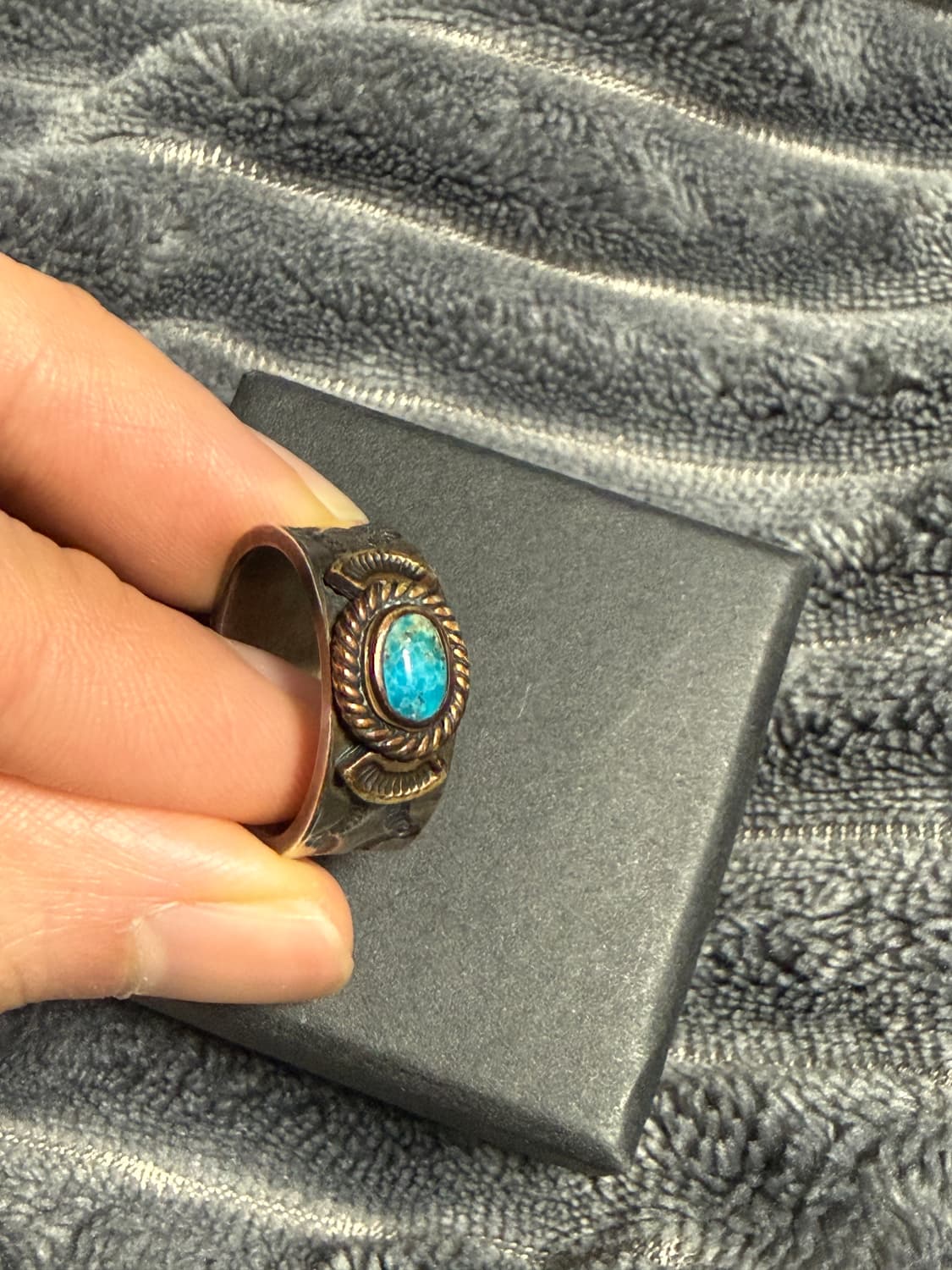 쿠스 터키석 편자 반지 19호 상품이미지2