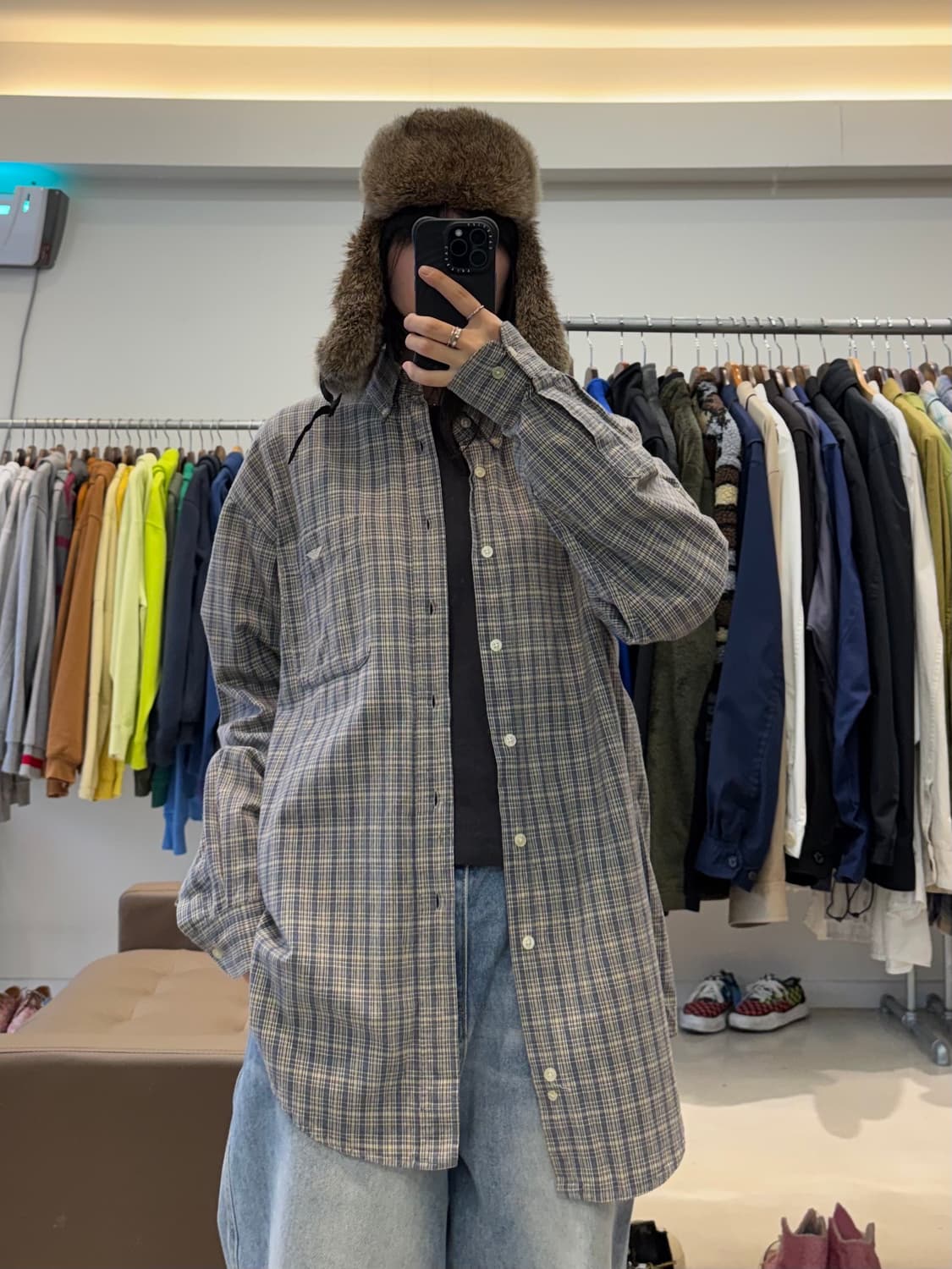 엠포리오 아르마니 자수 체크 셔츠 상품이미지6