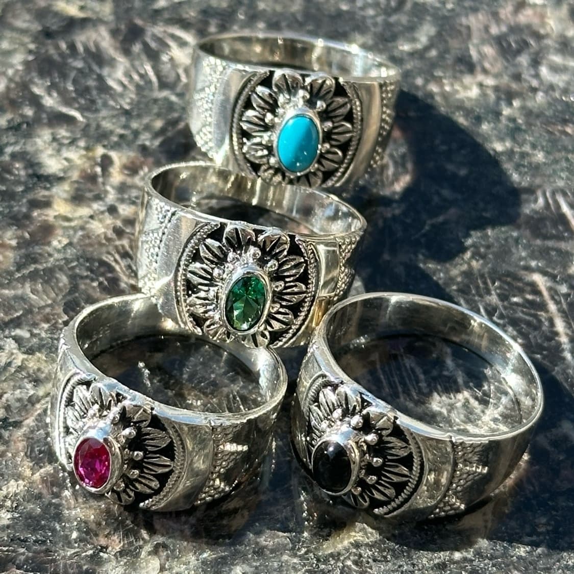 엔틱실버 탄생석반지 상품이미지1