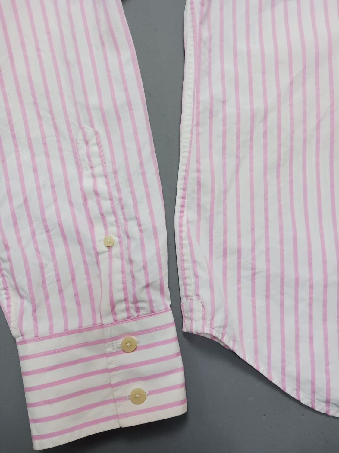 [2XL] 아베크롬비 앤 피치 머슬핏 핑크 스트라이프 셔츠 상품이미지5