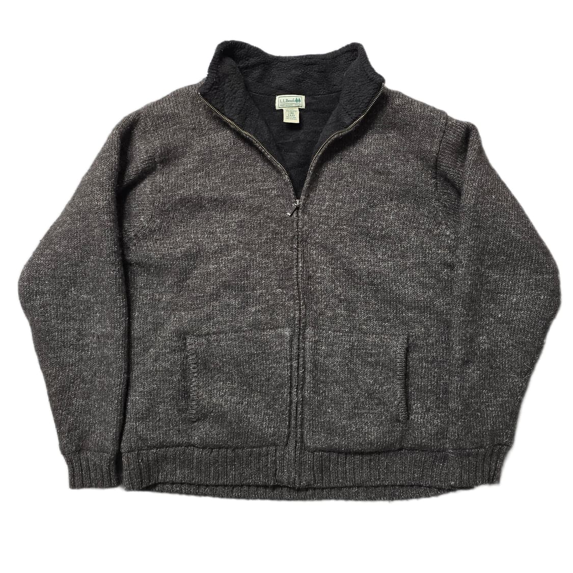 L.L.BEAN 엘엘빈 헤비 집업 울 니트 L 싸이즈 상품이미지1