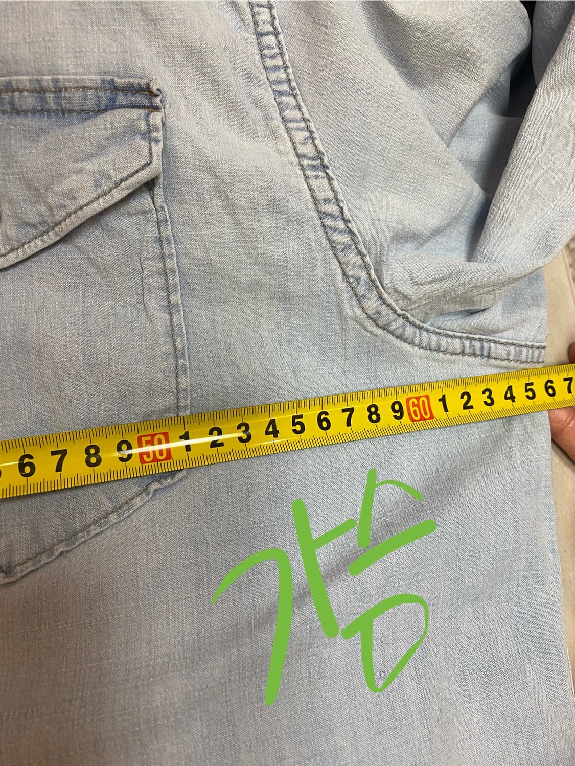 랭글러 wrangler 데님 셔츠 웨스턴 샴브레이 셔츠 2xl 상품이미지7