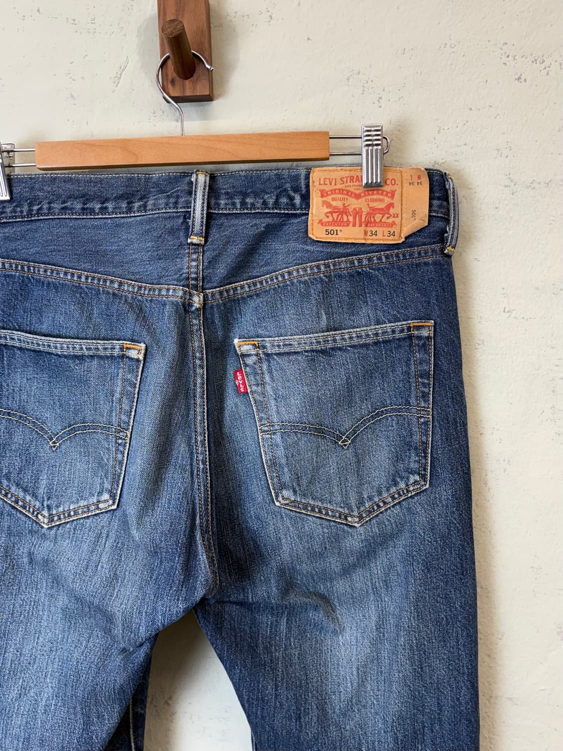 리바이스 빈티지 501 워싱 데님팬츠 상품이미지4