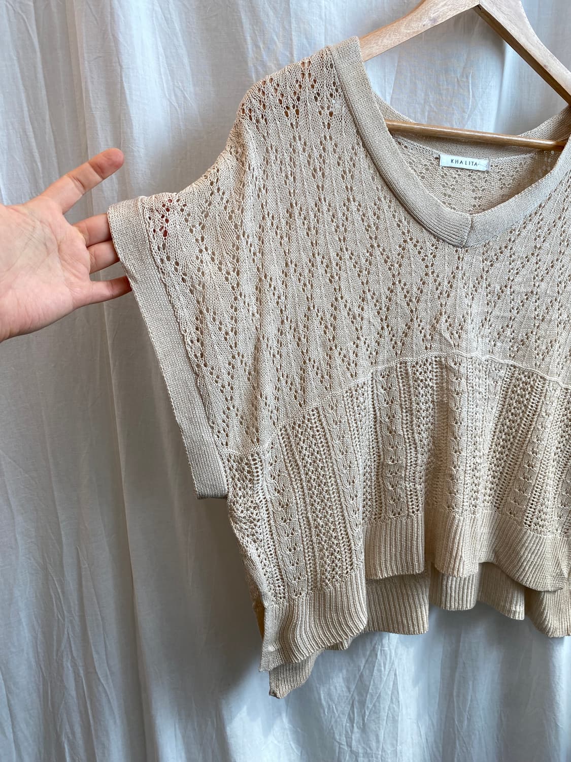 KHALITA 베이지 니트 베스트(F) 상품이미지5