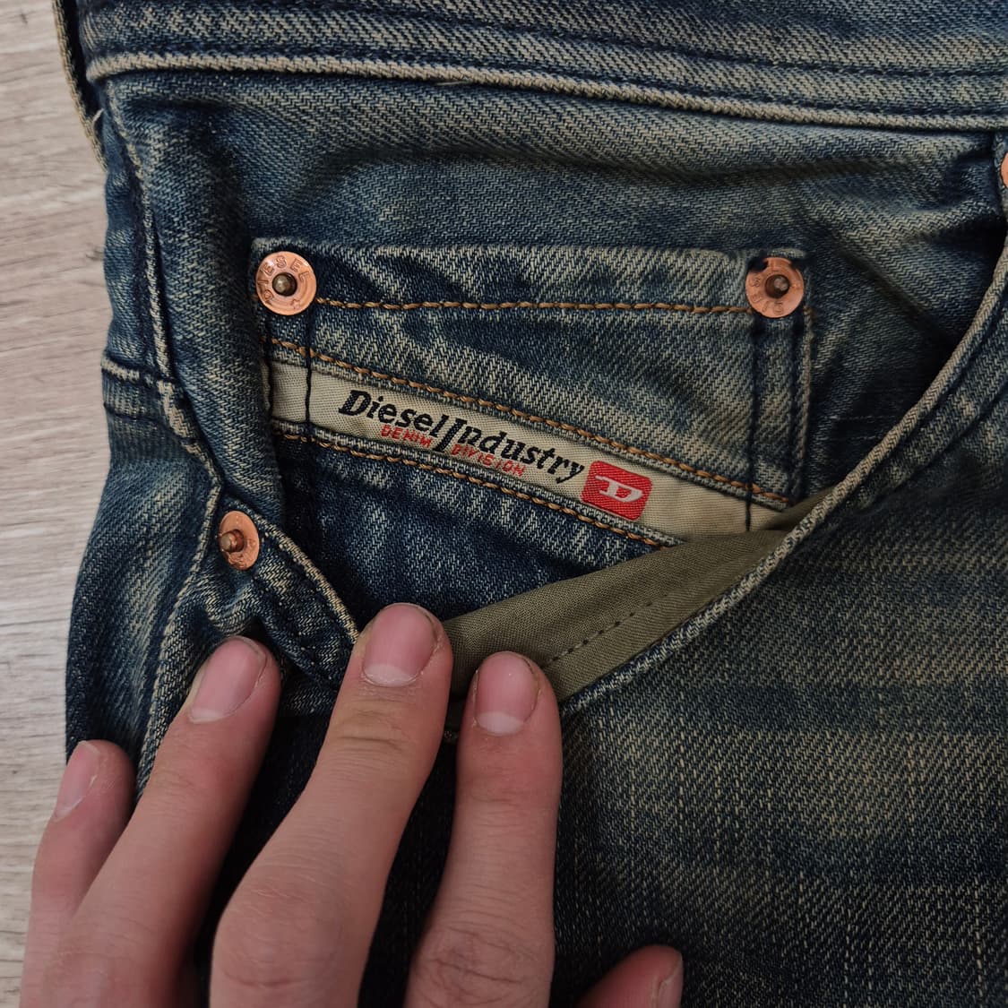 디젤 소가죽 워싱 데님 팬츠 청바지 (32) 상품이미지5