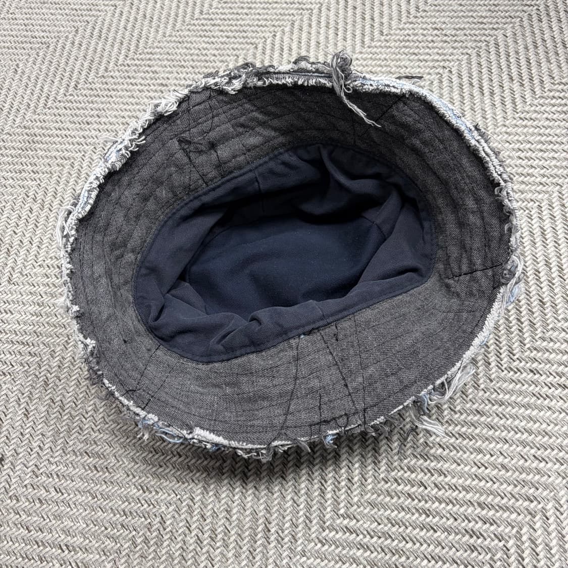 빈티지 패치워크 블랙 데님 버킷햇 v1487 상품이미지3