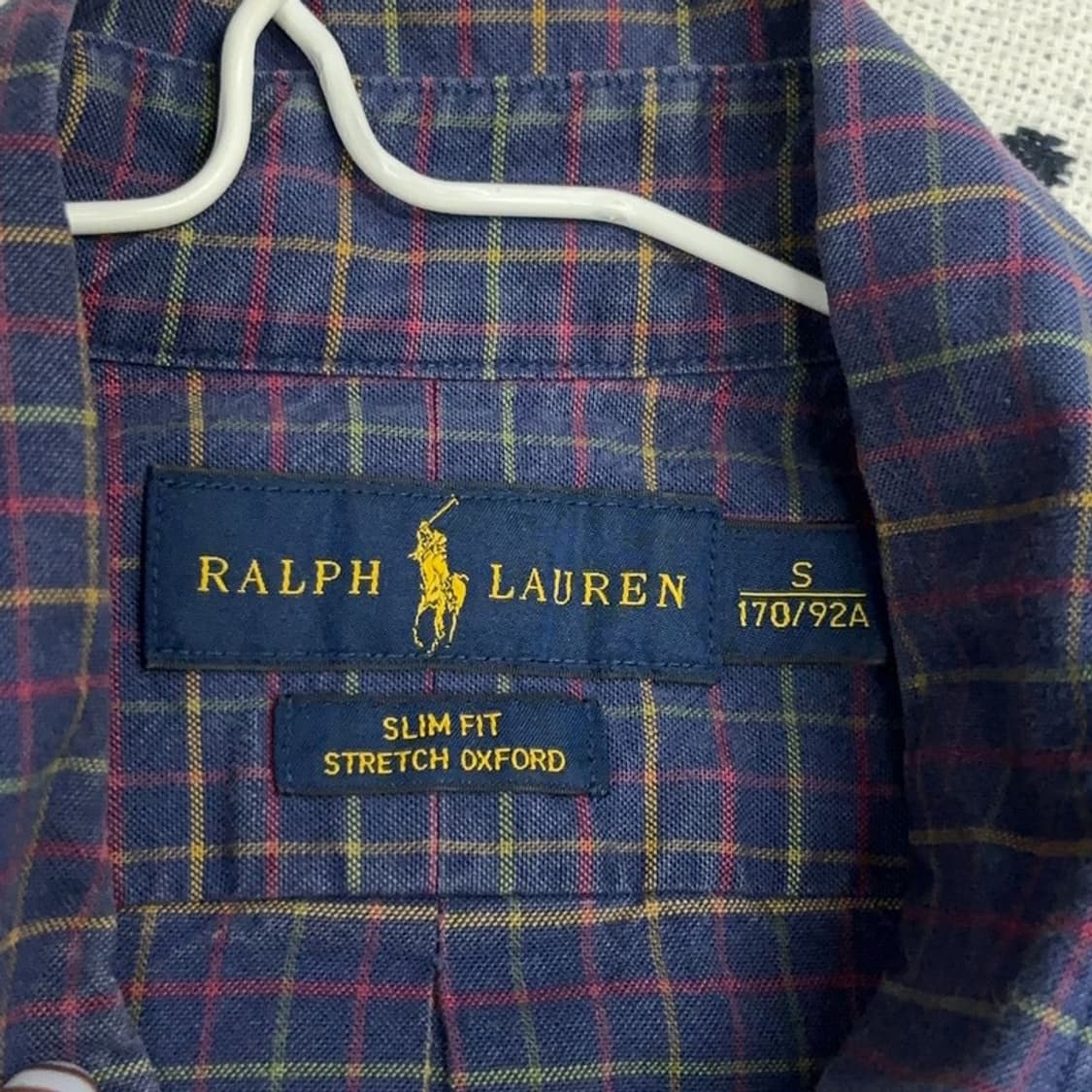 폴로 랄프로렌 슬림핏 스트레치 옥스포드 체크 셔츠 S P00059 상품이미지3