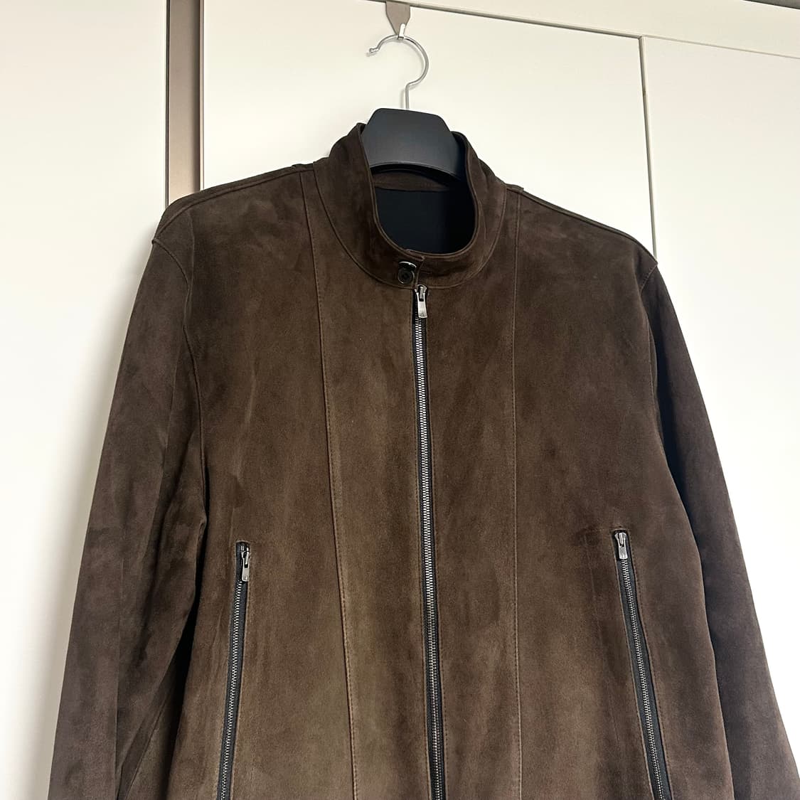 해칭룸 해링턴 스웨이드 레더 자켓 다크 브라운 3사이즈 상품이미지7