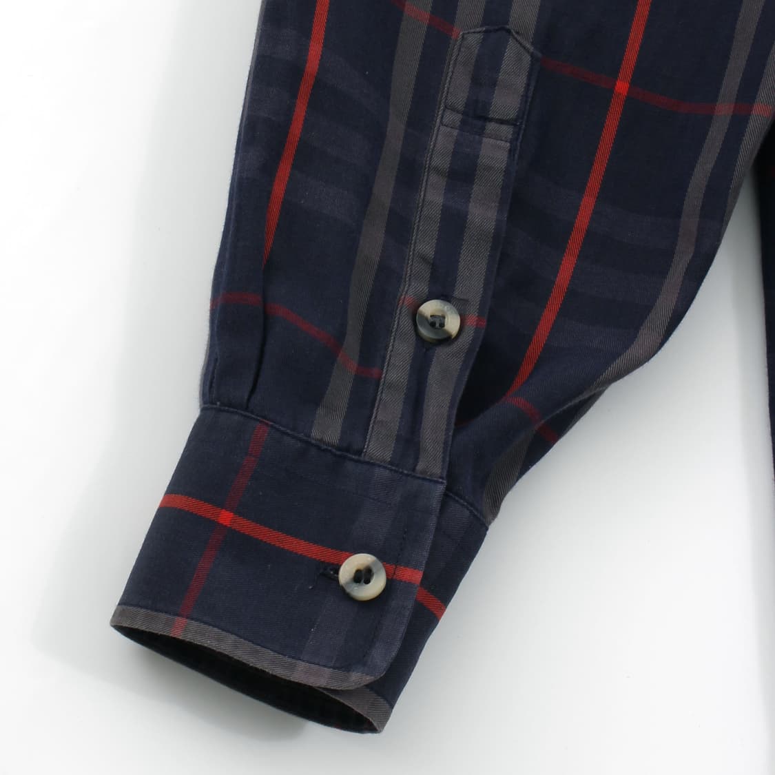 버버리 BURBERRY 빈티지 네이비 체크 셔츠 남방 상품이미지3