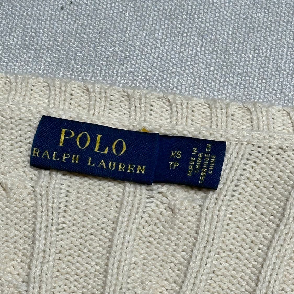 Polo Ralph Lauren 여성용 아이보리 케이블 브이넥 니트 상품이미지3