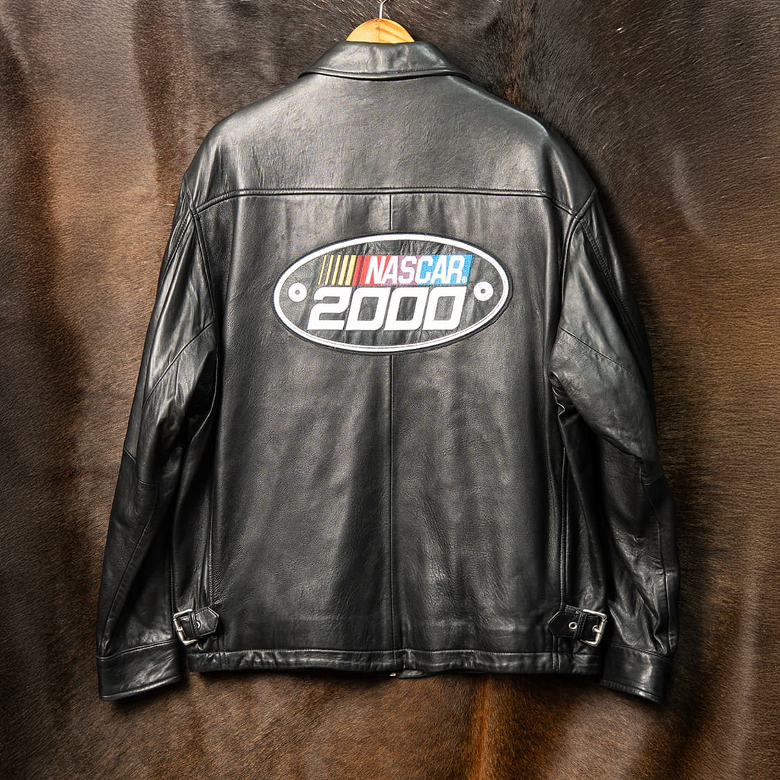 [110] 00s NASCAR 나스카 레이싱 램스킨 레더자켓 블랙  상품이미지1