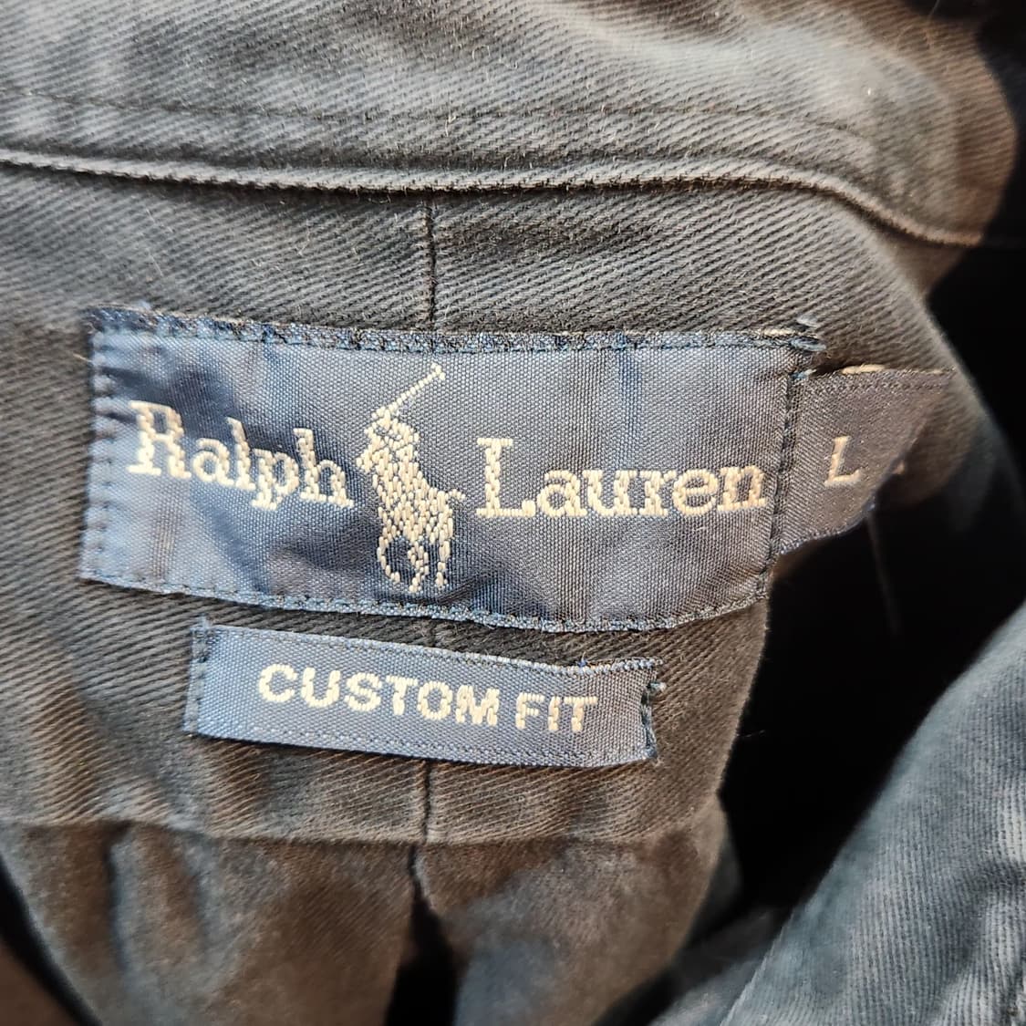 Polo Ralph Lauren 퍼플 포니 흑청 워시 셔츠 (L) 상품이미지2