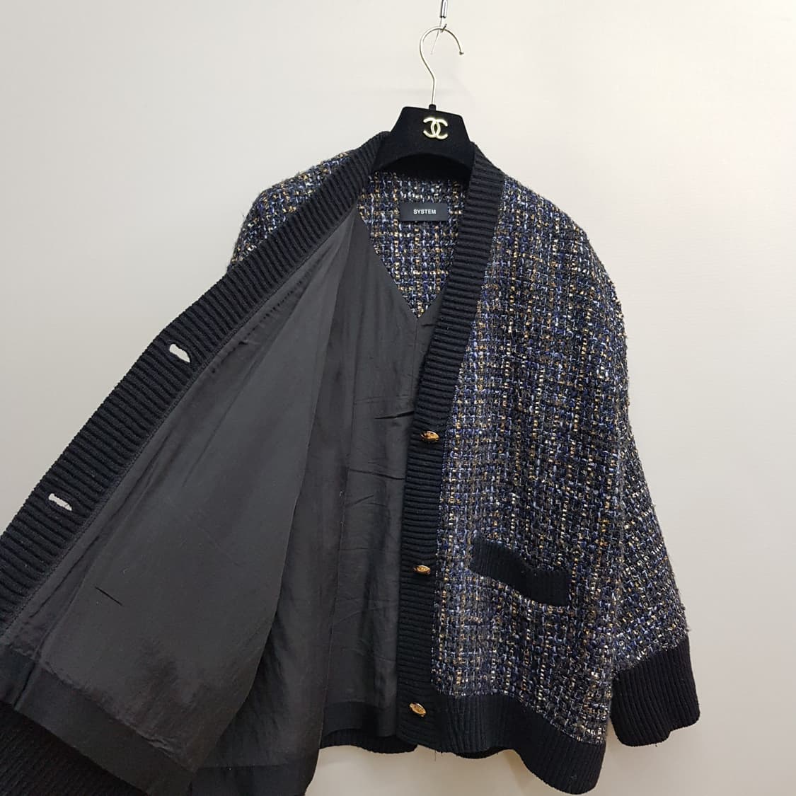 한섬 시스템 2023 트위드 자켓 88-98-165사이즈 상품이미지6