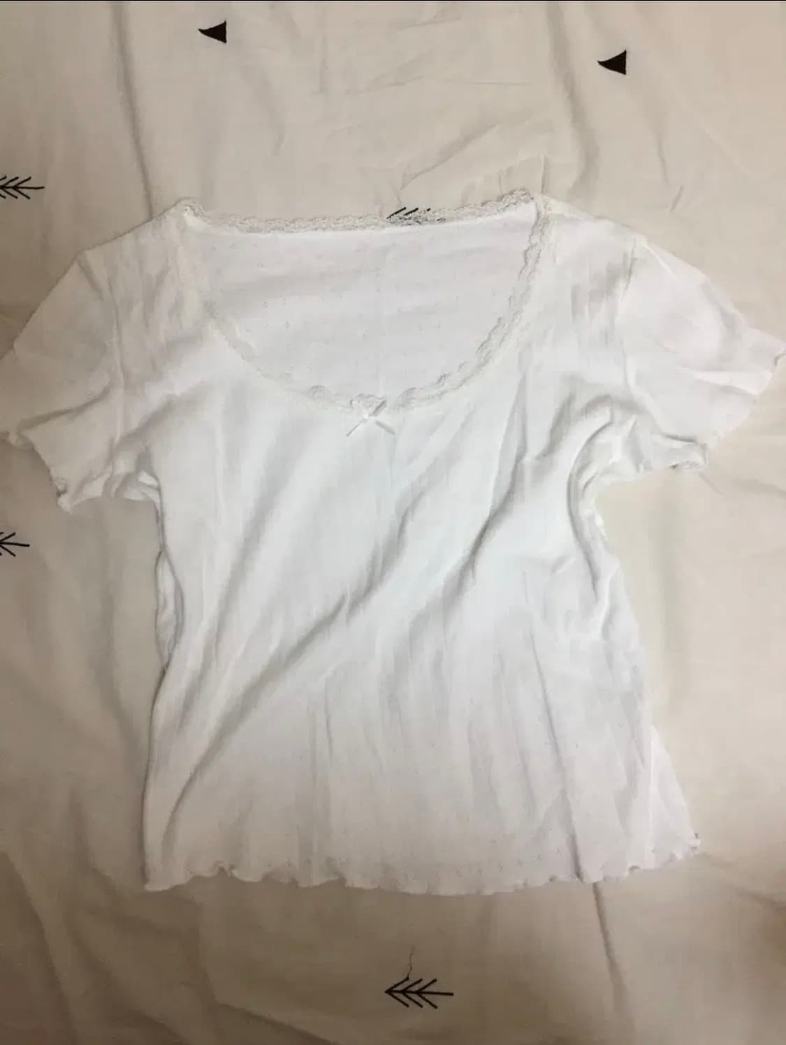 브랜디멜빌깔 레이스 펀칭 반팔 상품이미지1
