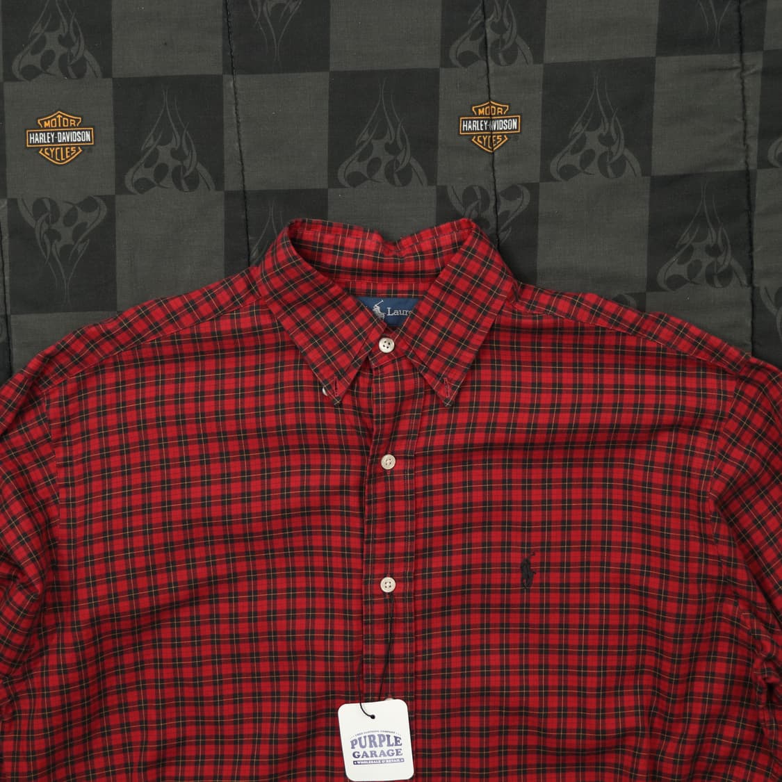 폴로 깅엄 체크 셔츠 L B70 상품이미지2