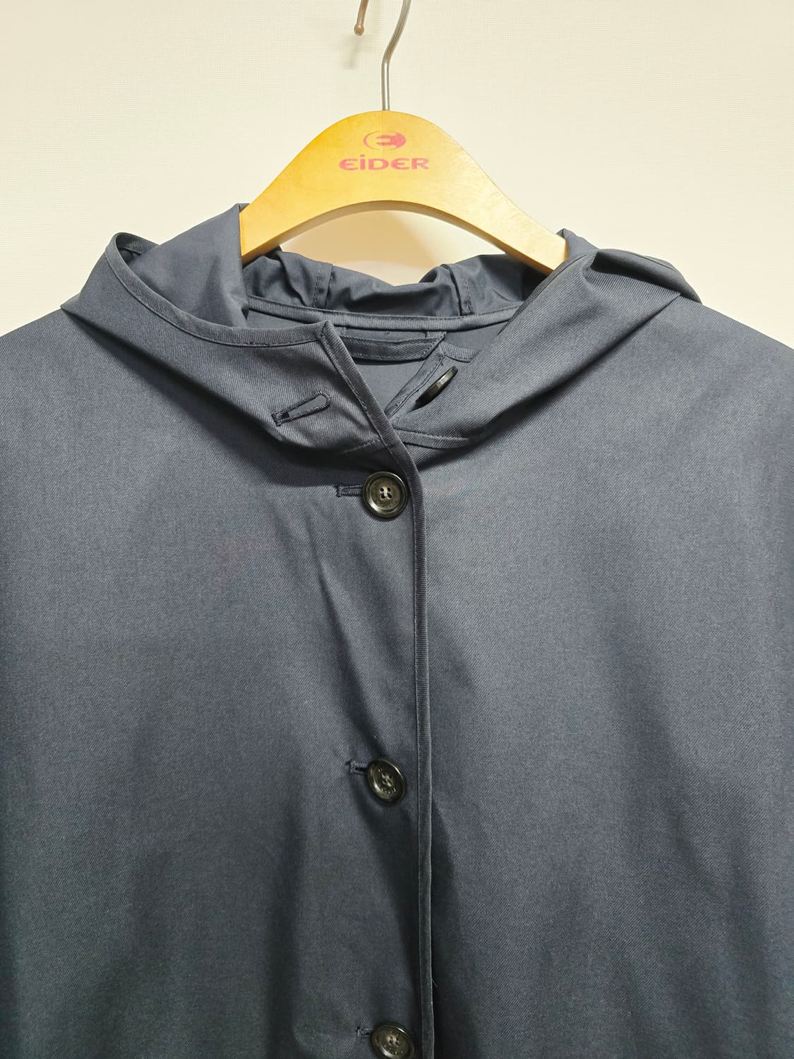 PESPOW 후드 벨트 롱 코트 네이비 상품이미지2