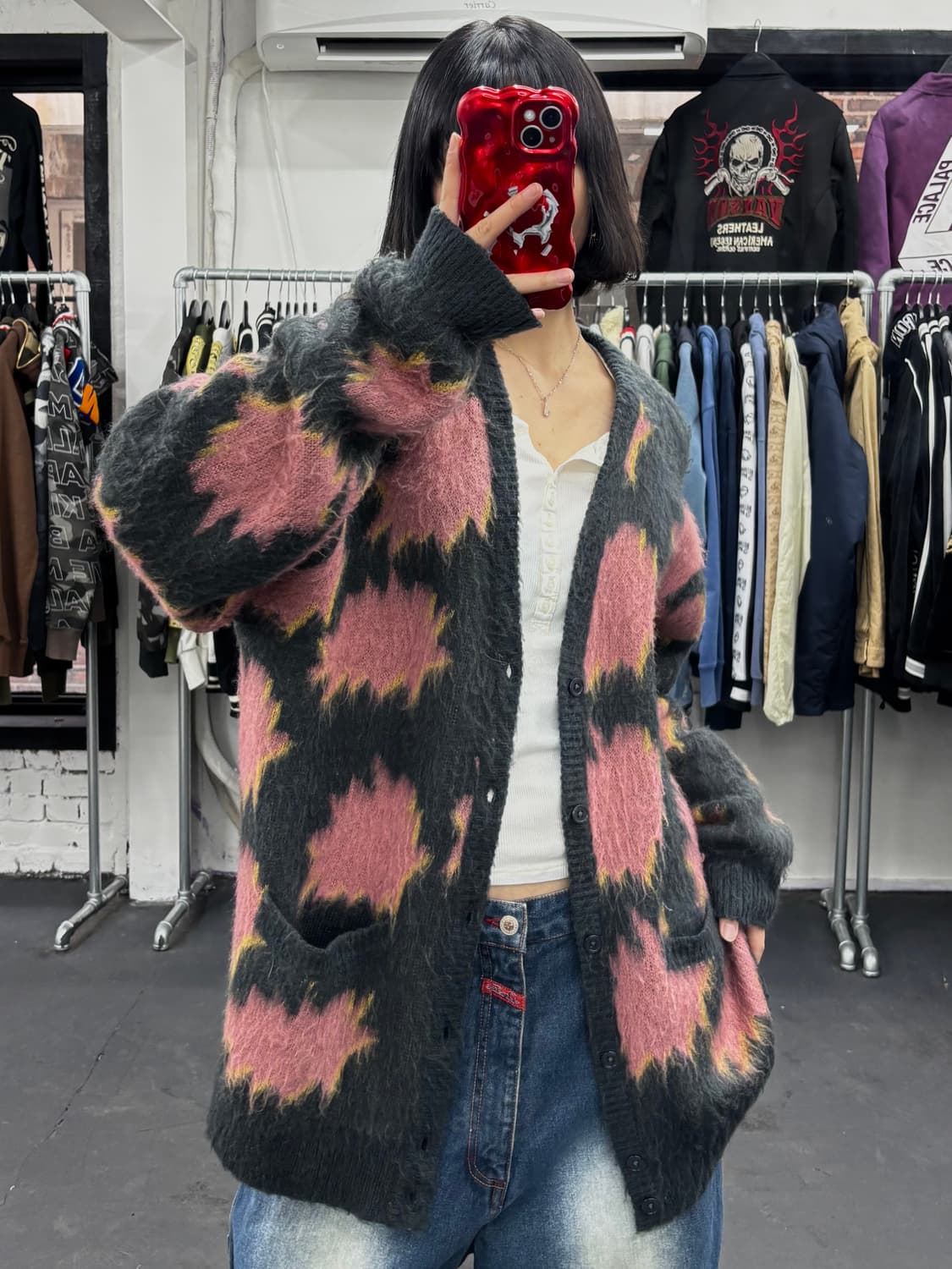 오베이 모헤어 가디건 상품이미지1