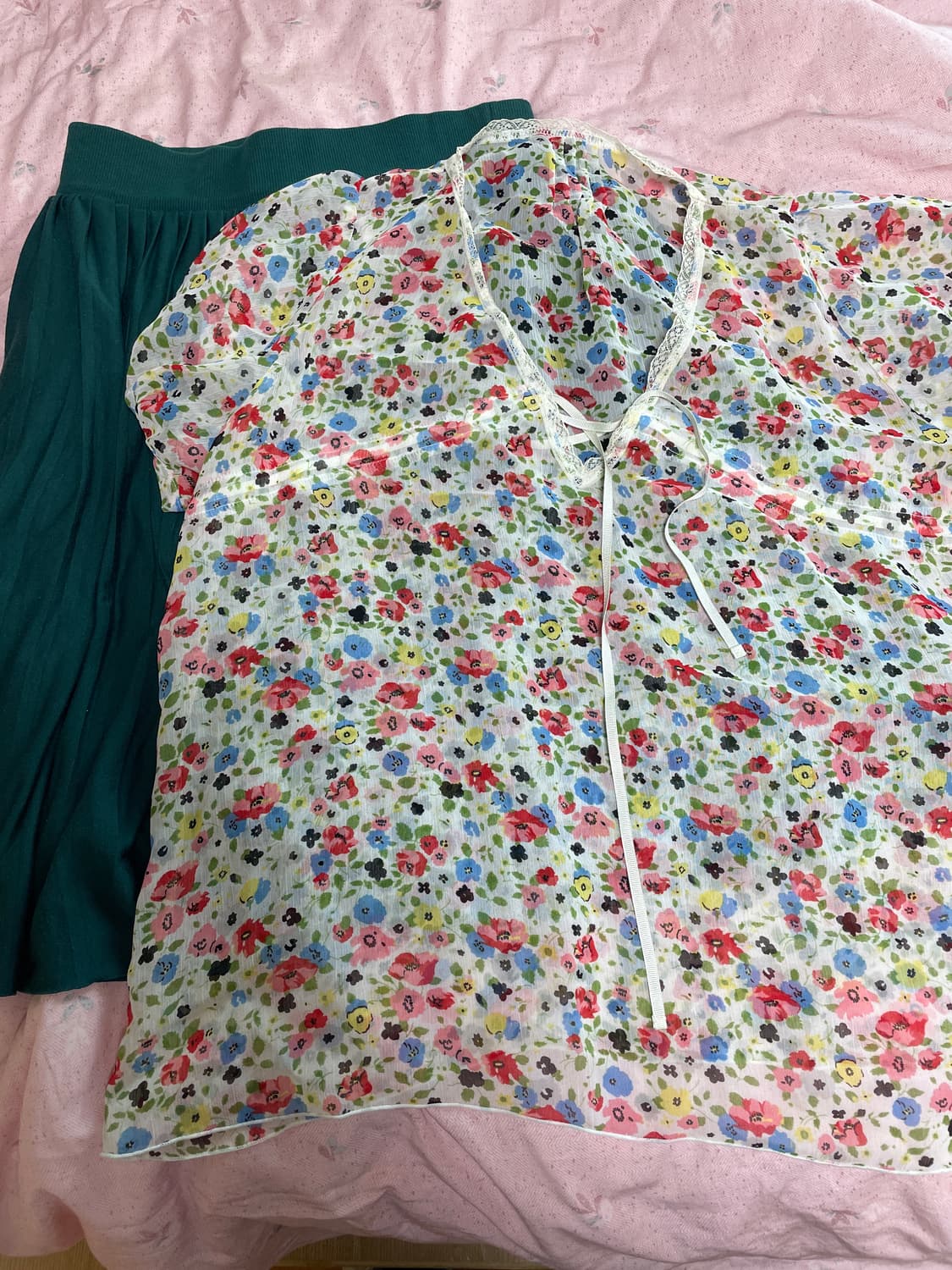 하구미st 꽃블라우스 상품이미지1