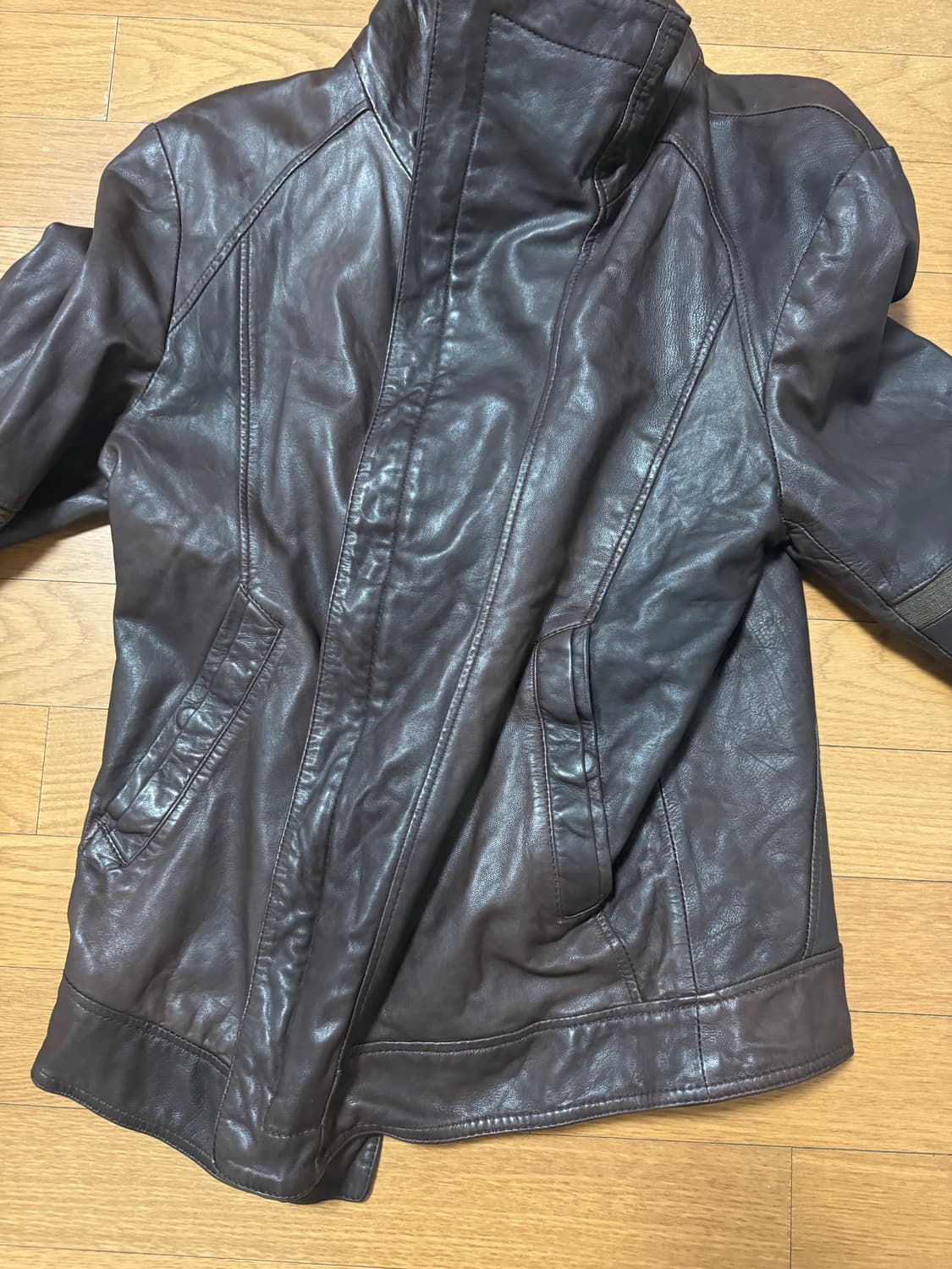 (급처)PULPFICTION 램스킨 베지터블 양가죽 다크 브라운 레더자켓 상품이미지3