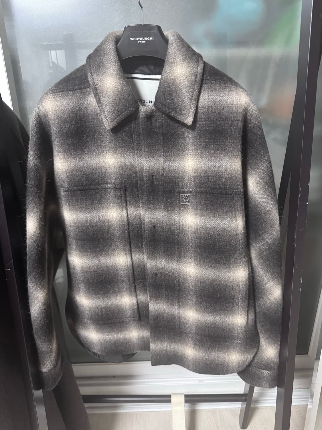 우영미 옴브레 체크 자켓 상품이미지1