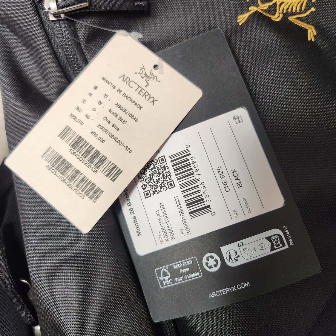아크테릭스 맨티스26 블랙백팩(새것) 상품이미지6