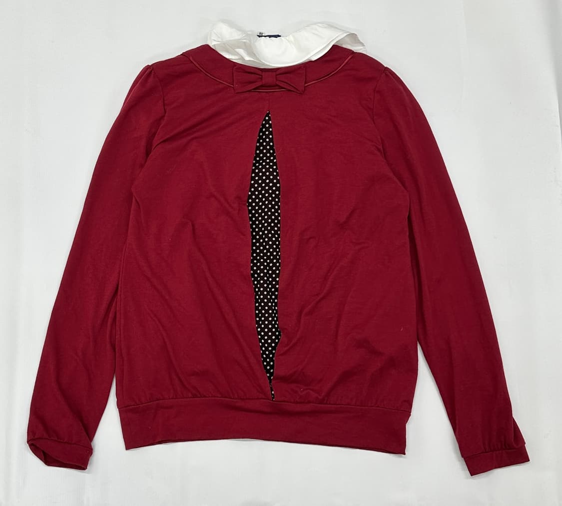 ♥️ 슈슈룬 쇼콜라 레드 포인트 코디세트♥️ 리본 블라우스 러블리 상품이미지4