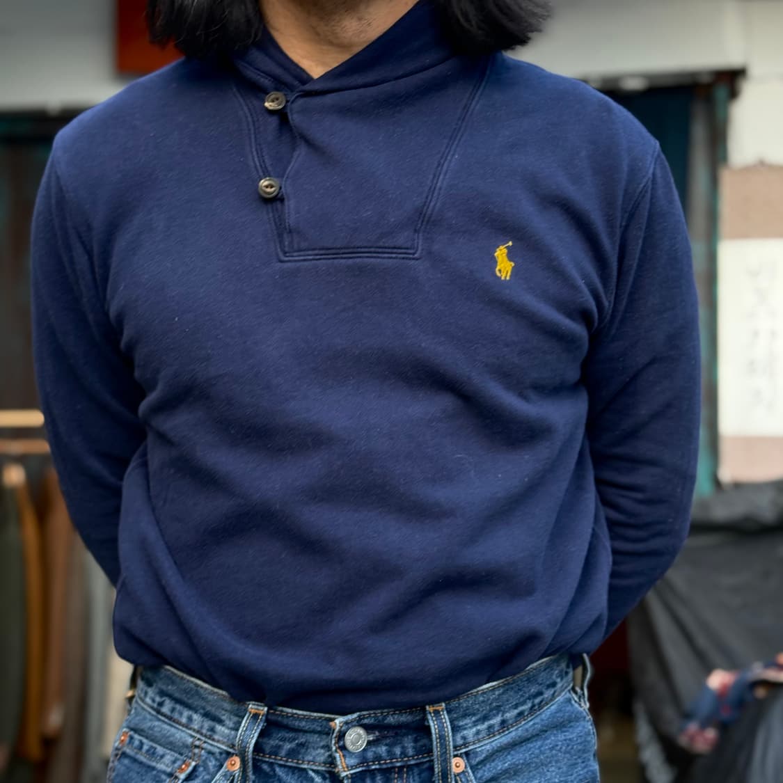 폴로 랄프로렌 숄카라 코튼 니트 L 상품이미지8