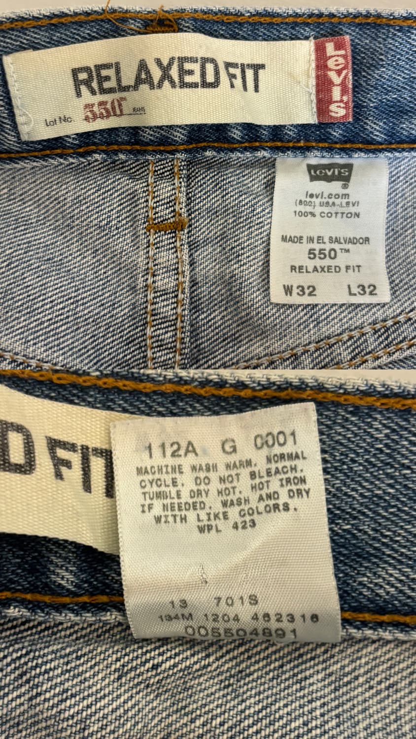 리바이스 550 데님 팬츠 상품이미지10