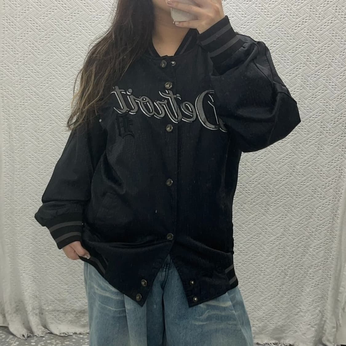 MLB 티트로이트 해골 오버핏 바시티 스타디움 자켓 105 C06330 상품이미지1