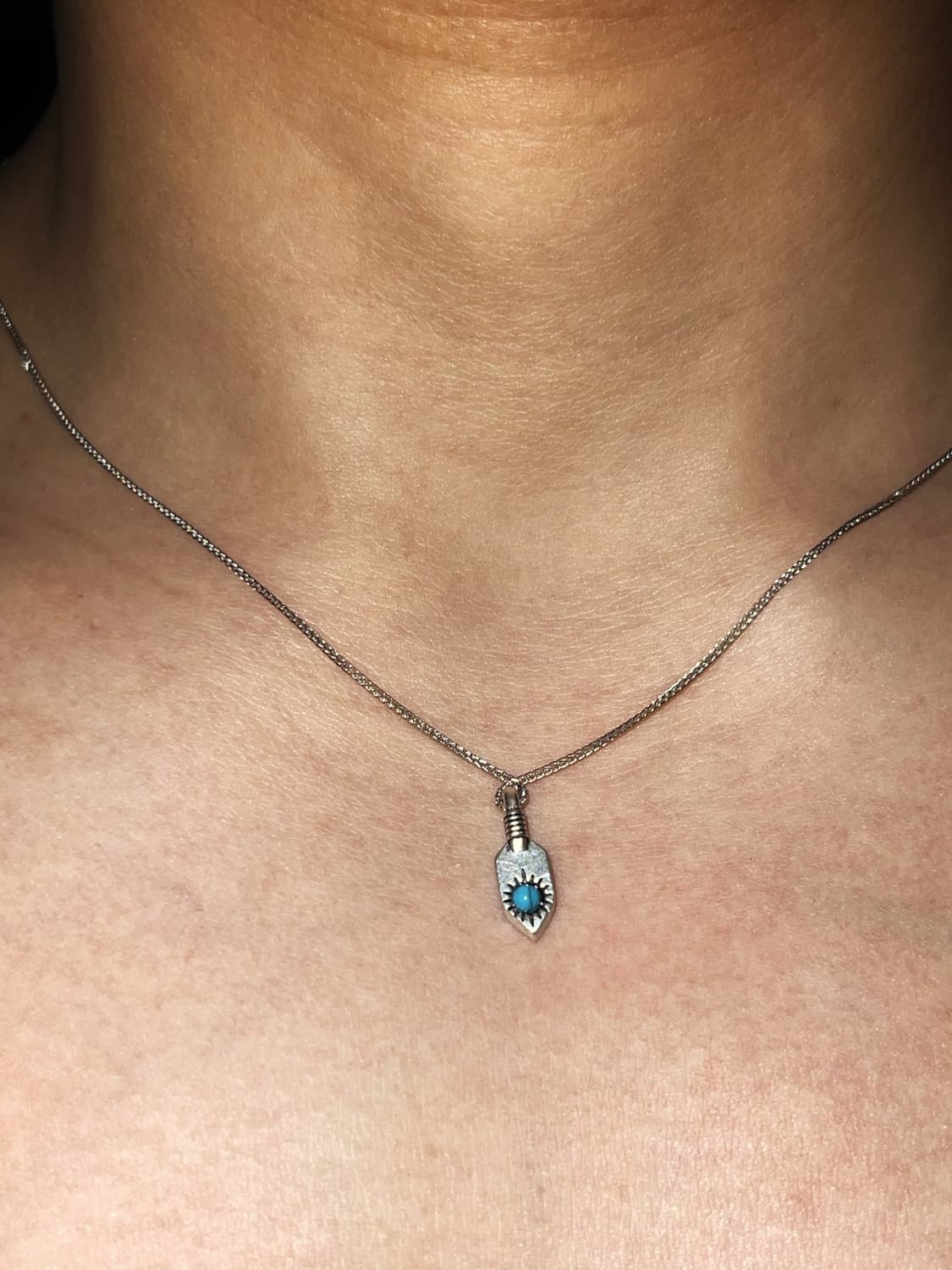 터키석 빈티지 체인목걸이 상품이미지1