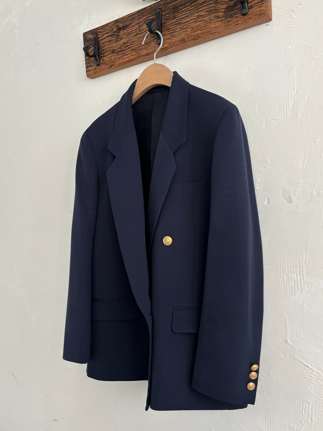 Burberry 버버리 네이비 금장 버튼 울 블레이저 상품이미지2