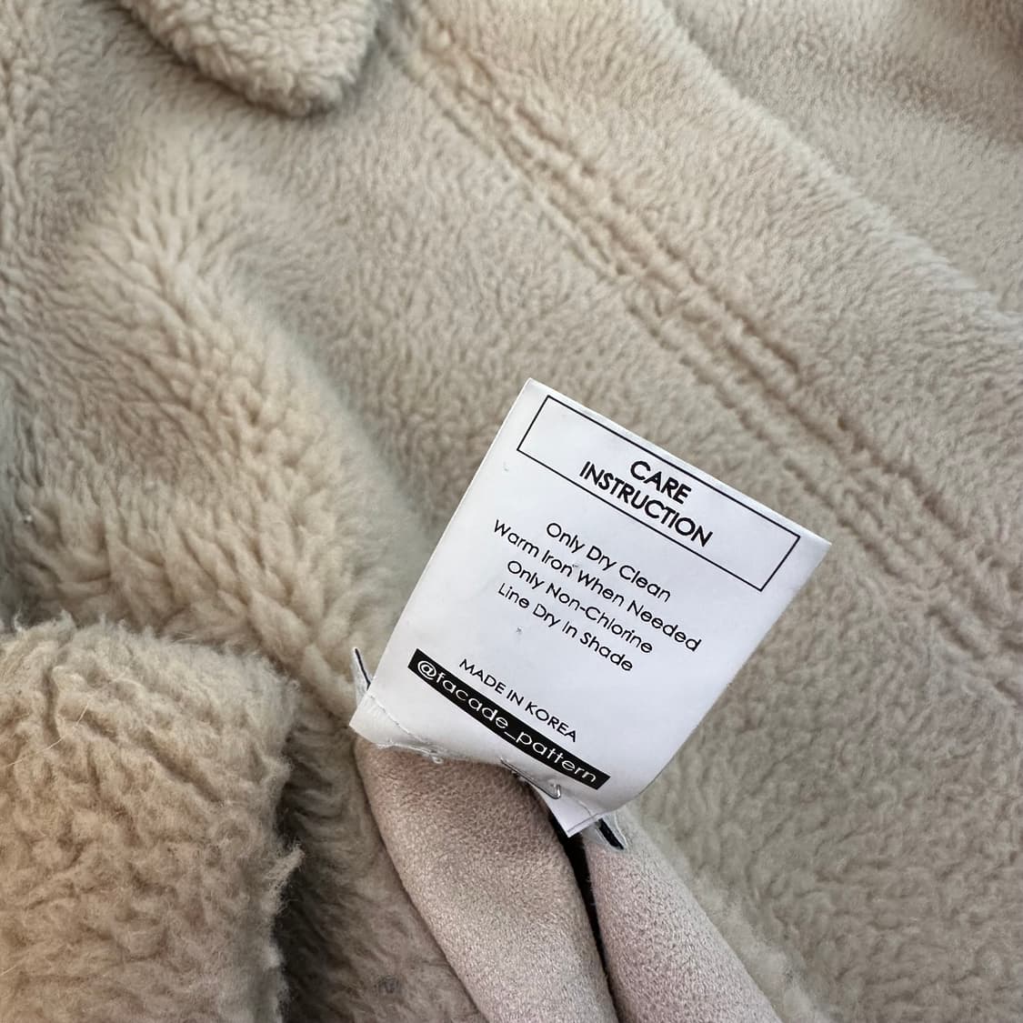 우먼FREE 파사드패턴 램스울 리버시블 숏 후리스 무스탕 상품이미지4