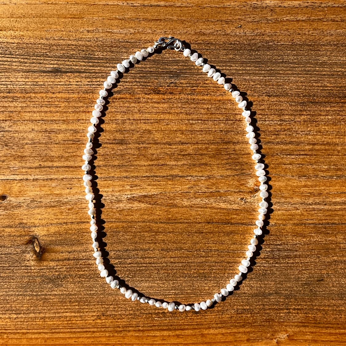 실버 진주 비즈 네크리스 목걸이 인디언주얼리 네이티브아메리칸 상품이미지1