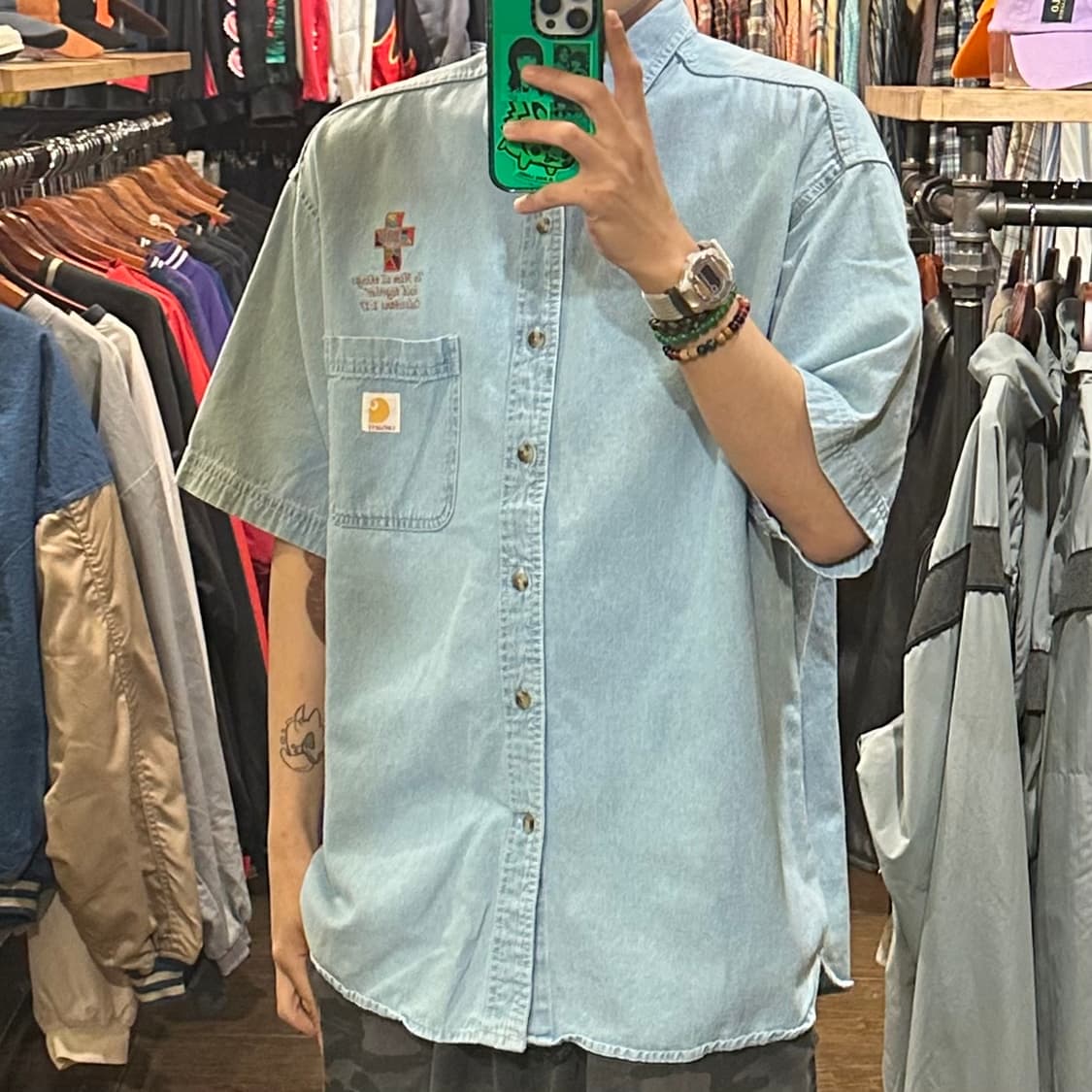 [HI] 칼하트 반팔 데님셔츠 상품이미지3