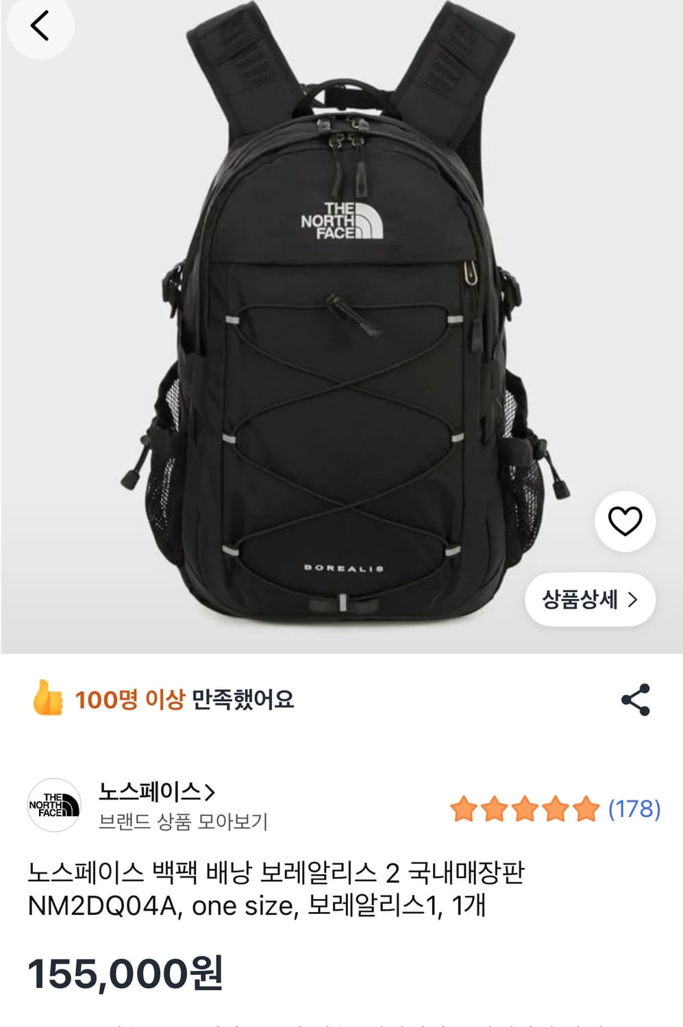 노스페이스 백팩 배낭 보레알리스 2 상품이미지1