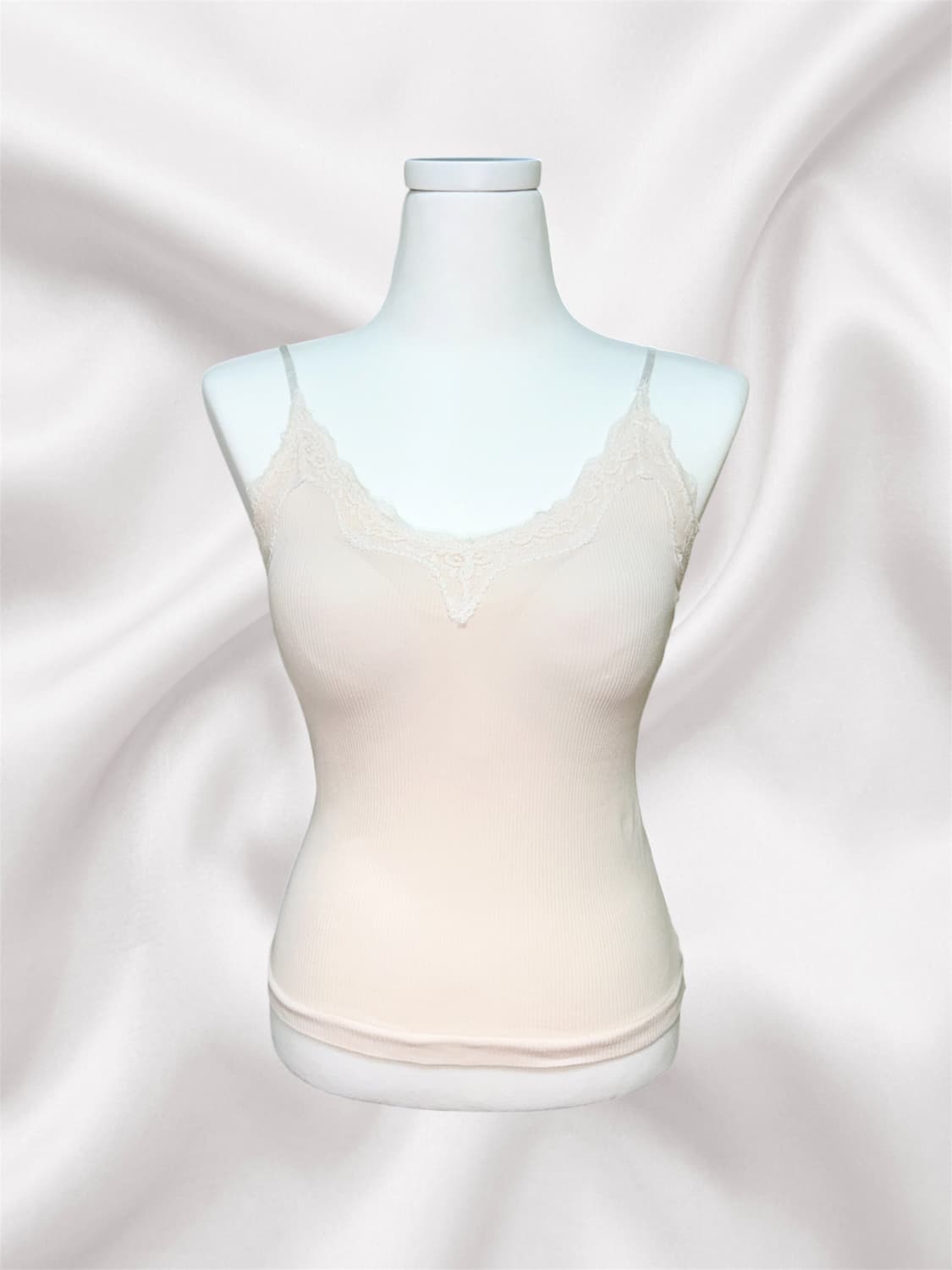 딸기우유 레이스 슬리브리스 나시 상품이미지1