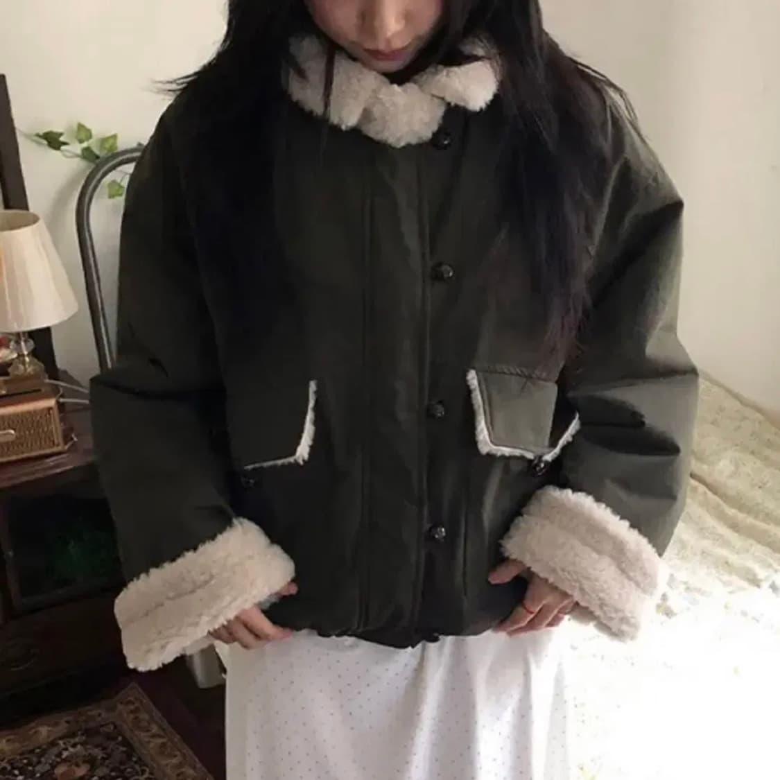 퍼 점퍼 여성 아우터 겨울 자켓 뽀글이 점퍼 무스탕 상품이미지1