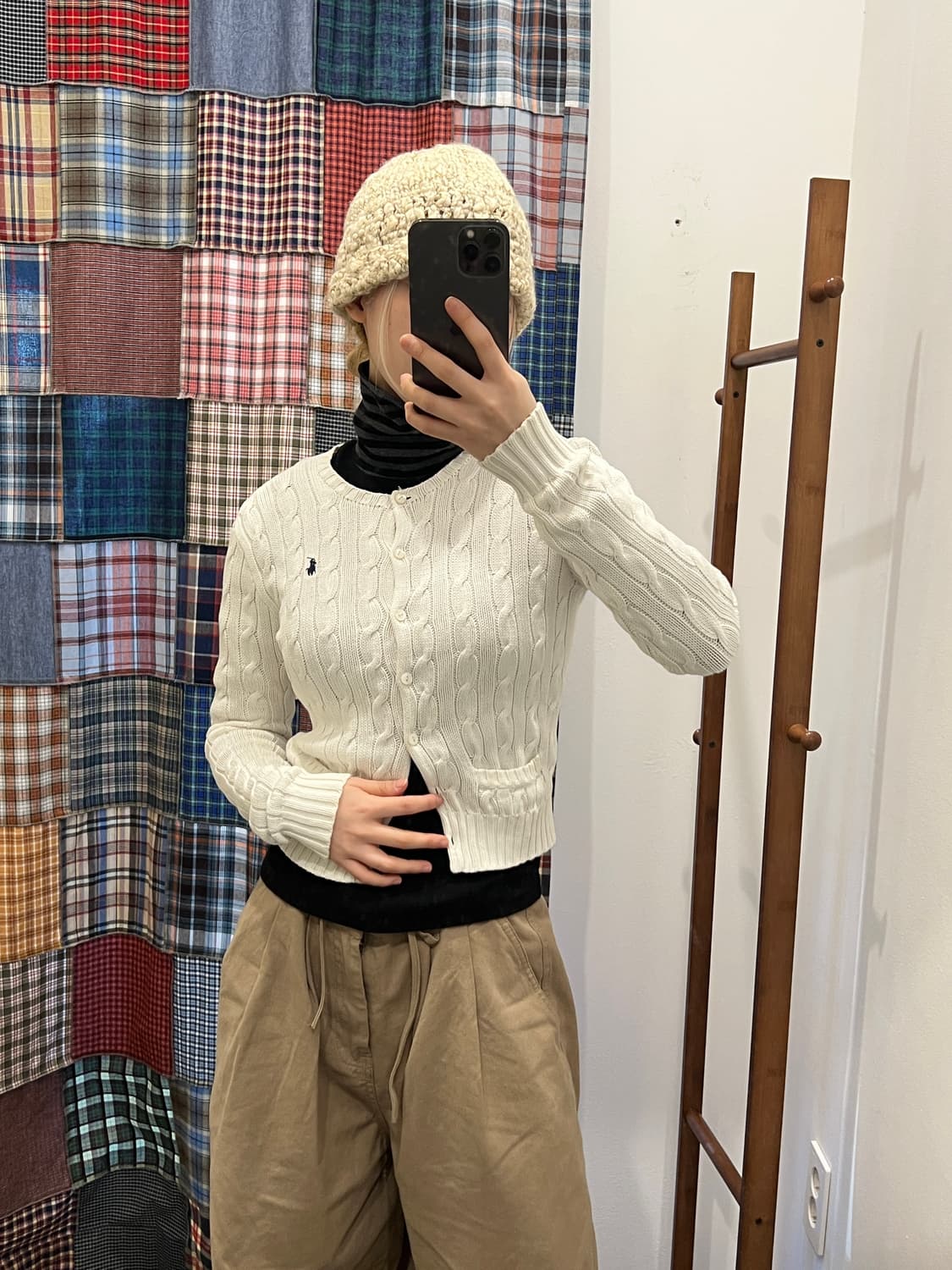 폴로 화이트 니트 가디건 상품이미지2