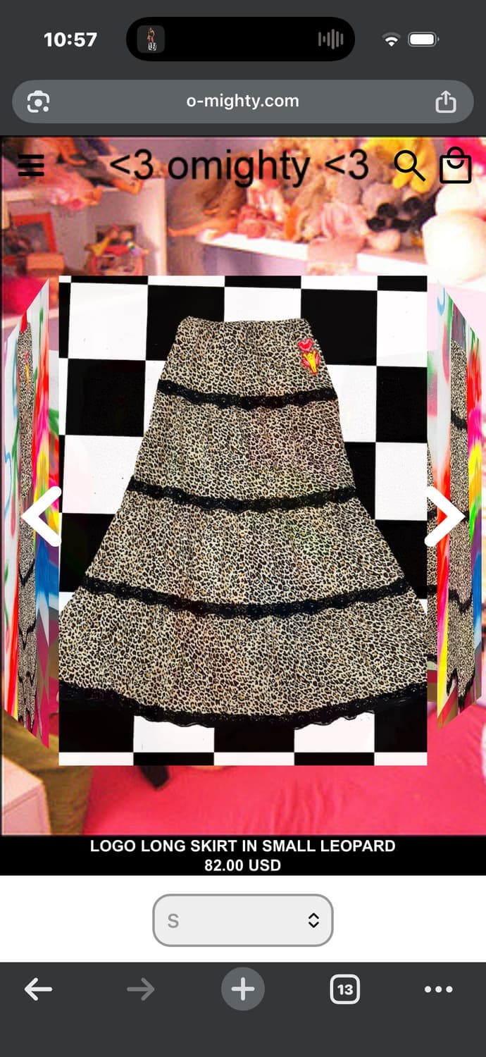 omighty logo long skirt leopard 상품이미지2