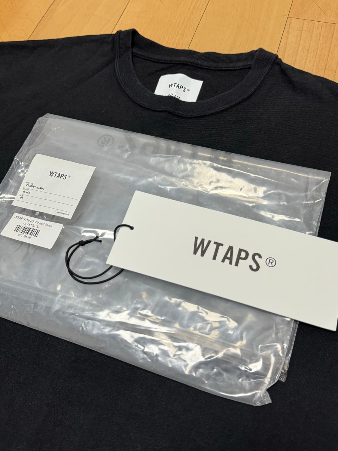 [XL] 더블탭스 SIGN 티셔츠 블랙 22SS 상품이미지3