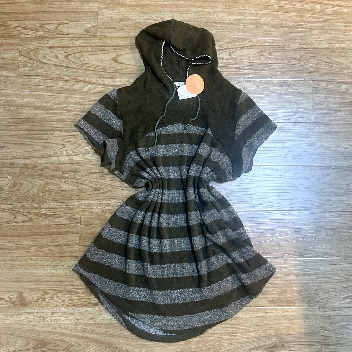 빈티지 스트라이프 카키 브라운 원피스 라떼 페어리 모리걸 그런지 하구미 상품이미지1