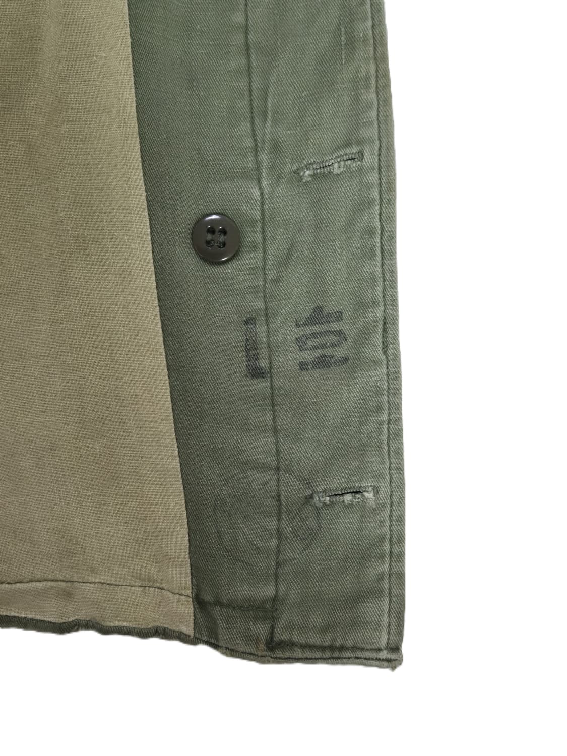 육군 구형 70년대 민무늬 야전상의 전투복 상의 자켓 (XL) 상품이미지10