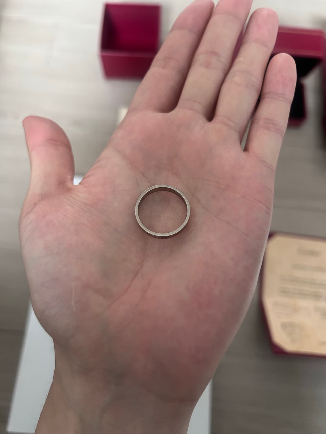 [57호] 까르띠에 러브링 스몰 화이트골드 상품이미지4